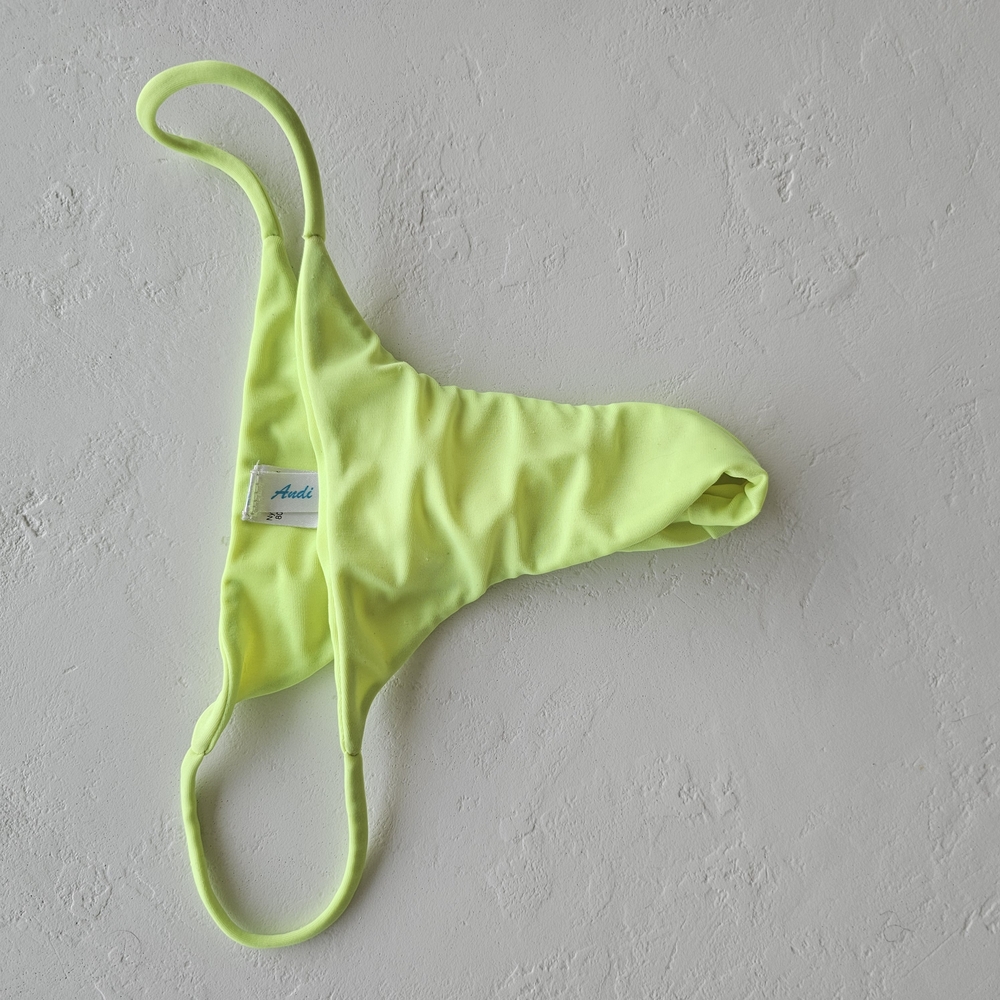 Andi Bagus Feline Thong Bikini Bottoms Electric Lime